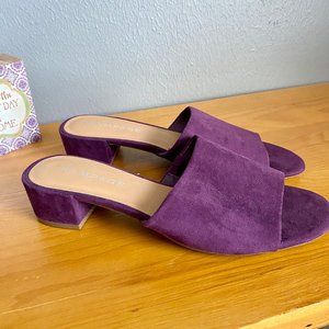 NEW Rampage Sayda Slide Mule Plum Short Heel
